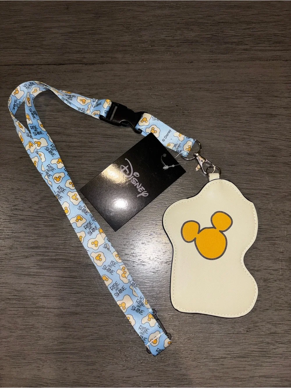 Disney Light Blue & Cream 'Rise and Shine' Lanyard Badge Holder